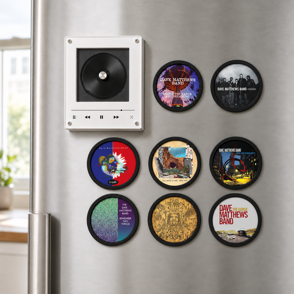 Dave Matthews Band MagTune Mini Vinyl Player Set, Dave Matthews Band Gift Set,MagTune Jam Rock Music Collectible
