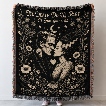 Hannibal Lecter & Clarice Starling Woven Blanket, Silence of the Lambs Gothic Throw Blanket, Horror Movie Wall Tapestry, Gothic Home Decor Gift