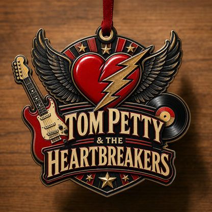 Tom Petty & The Heartbreakers High-Definition 3D Print Ornament – Vintage Rock Fan Gift