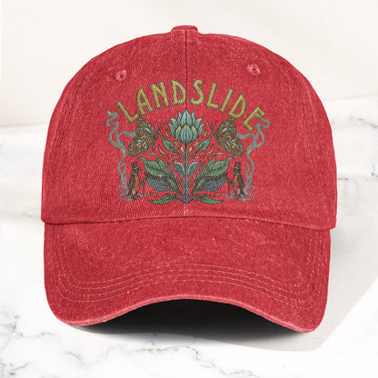 Fleetwood Mac Landslide Stevie Nicks Butterfly Floral Lyrics Music Merch Denim Cap – Retro Vintage Dad Cap Gift For Dad (With Box)