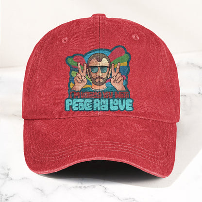 Beatles Ringo Starr Warning You With Peace and Love Denim Cap – Retro Rock Music Fan Cap (With Box)