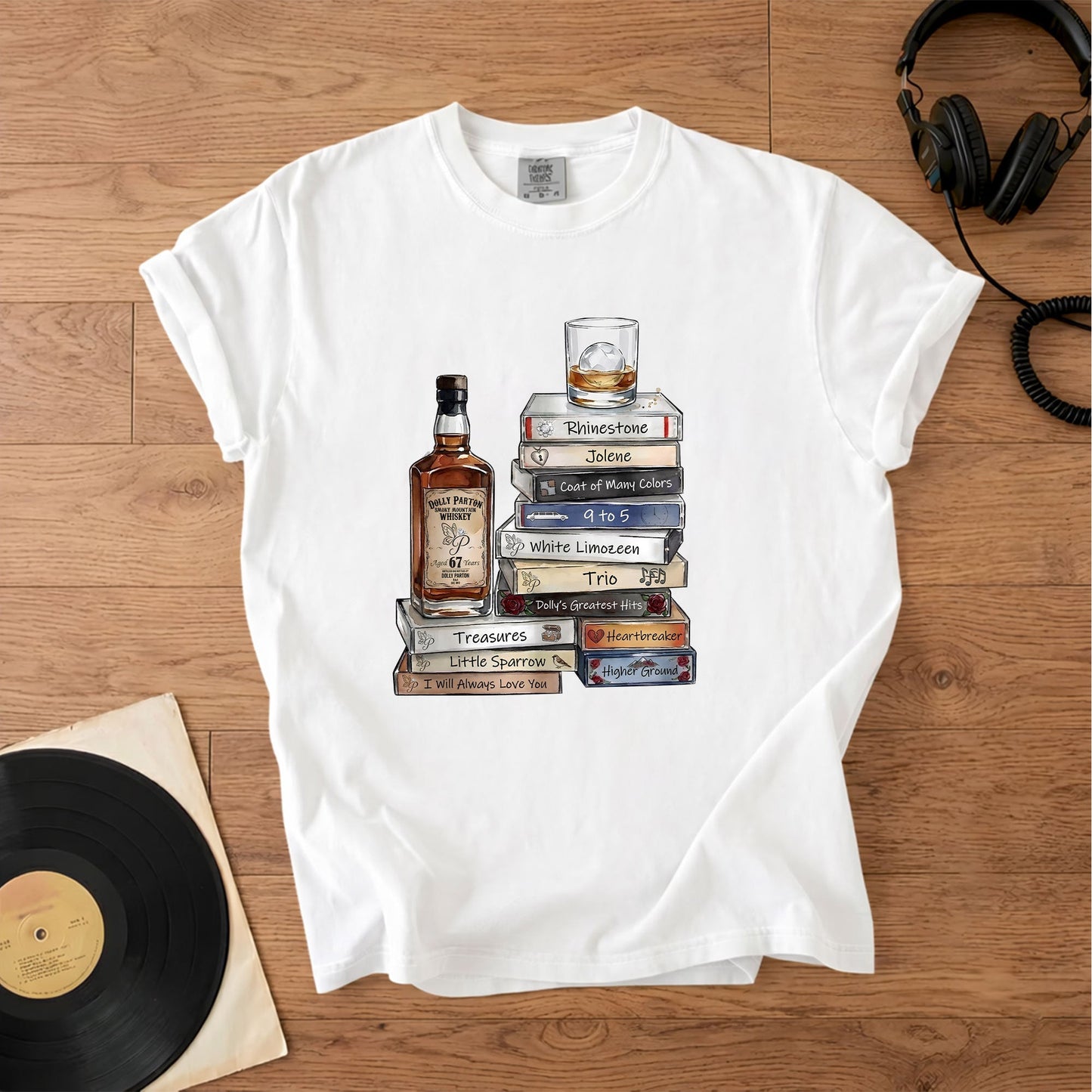 Dolly Parton Cassette Album Collection T-Shirt – Retro Music Dolly Parton Merch Tee