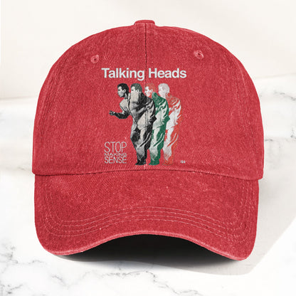 Talking Heads Stop Making Sense 84 Graphic Denim Cap – Retro Rock Music Fan Cap (With Box)