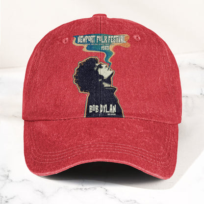 Bob Dylan Newport Folk Festival 1965 Goes Electric Vintage Graphic Denim Cap – Retro Vintage Dad Cap Gift For Dad (With Box)
