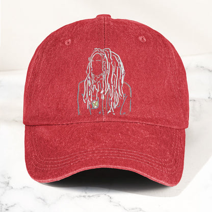 Bob Marley Portrait Casual Denim Cap – Retro Music Fan Concert Cap Gift For Dad (With Box)