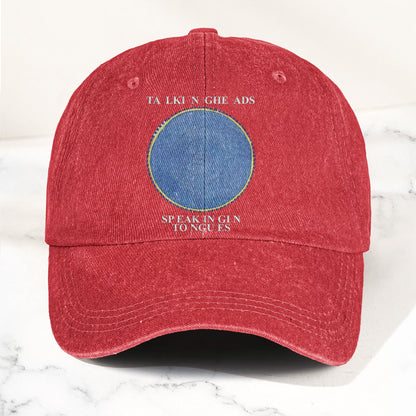 Talking Heads Speaking in Tongues Denim Cap – Retro Music Fan Concert Cap Gift For Dad Father's Day (With Box)