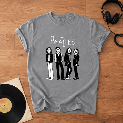 The Beatles Vintage Rock Band Cartoon Design Vintage T-Shirt – Retro Music Merch Tee