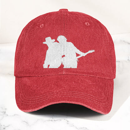 Bruce Springsteen And Clarence Clemons Denim Cap – Retro Rock Music Fan Cap (With Box)