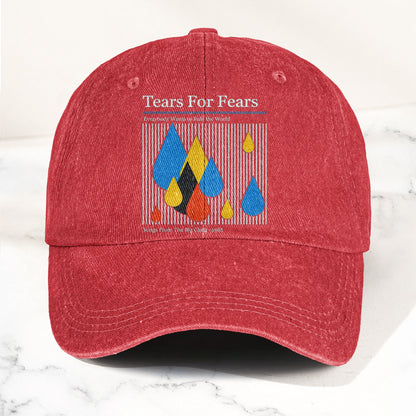 Tears for Fears Songs from the Big Chair 1985 Graphic Denim Cap – Retro Rock Music Fan Cap (With Box)