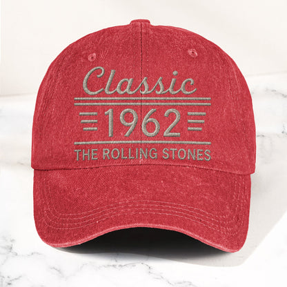 The Rolling Stones Classic 1962 Est Rock And Roll Band Music Merch Denim Cap – Retro Vintage Dad Cap Gift For Dad (With Box)