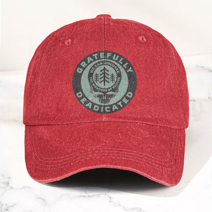Gratefully Deadicated Denim Cap – Retro Grateful Dead Tribute Merch Hat Gift For Dad (With Box)