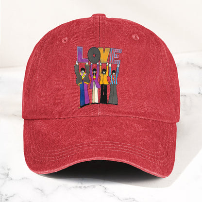 The Beatles Denim Dad Cap – LOVE Album Inspired Design (With BOX)