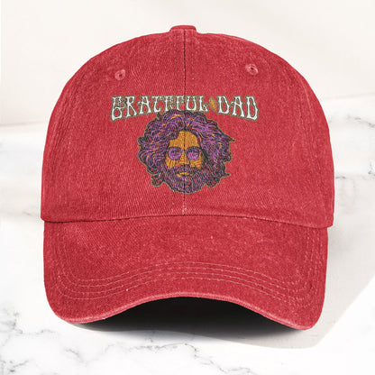 Grateful Dead Jerry Garcia Illustration Denim Cap – Retro Vintage Dad Cap Gift For Dad Father's Day Gift (With Box)