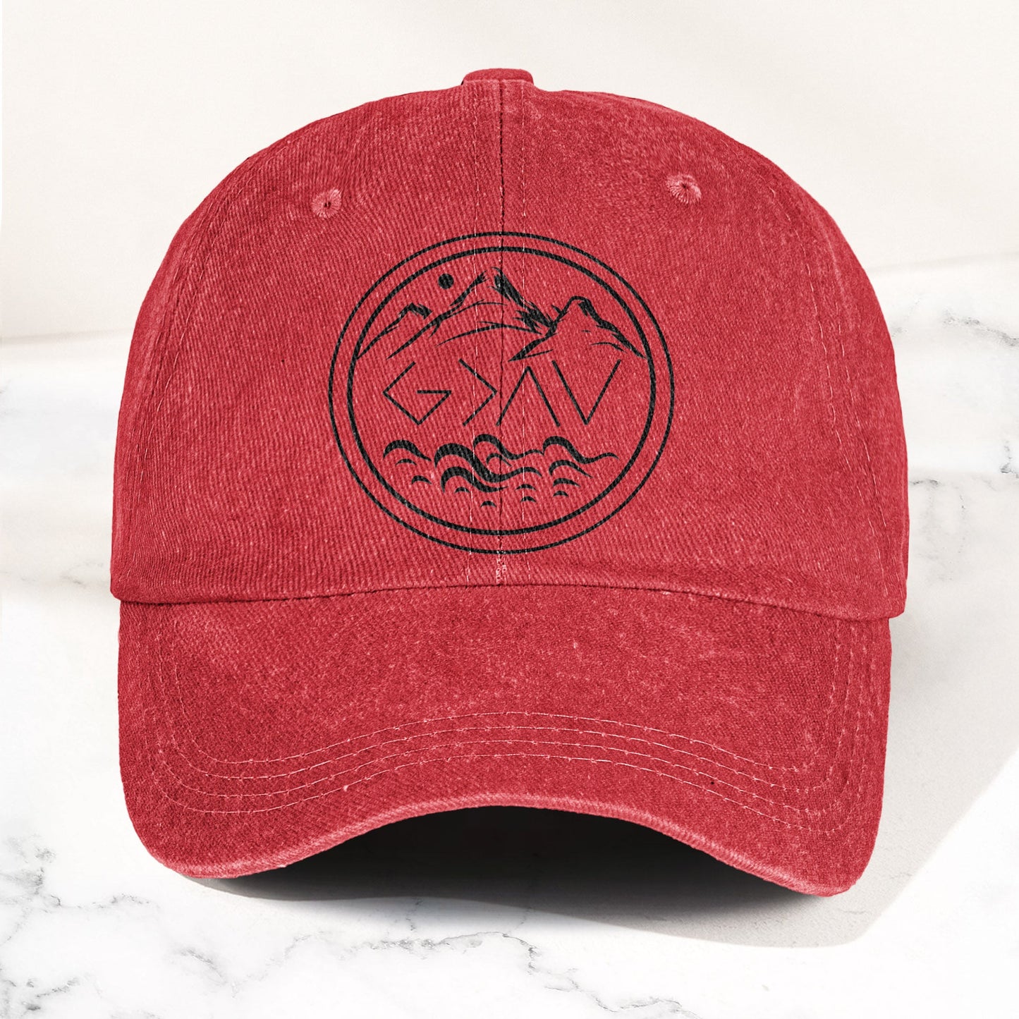 God Is Greater Than The Highs And Lows Denim Cap – Dad Cap Gift For Dad (With Box)
