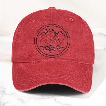 God Is Greater Than The Highs And Lows Denim Cap – Dad Cap Gift For Dad (With Box)