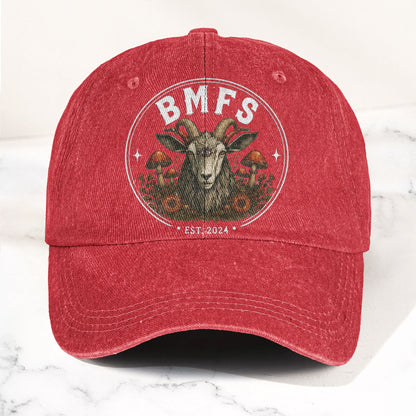 Billy Strings BMFS Goat Three Eyed Goat Mushroom Vintage Graphic Denim Cap – Retro Vintage Dad Cap Gift For Dad (With Box)