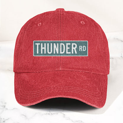 Bruce Springsteen Thunder RD Sign Denim Cap – Retro Rock Music Fan Cap (With Box)