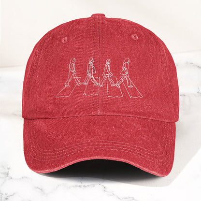 Abbey Road The Beatles Denim Dad Cap – Iconic Album Design (With BOX)