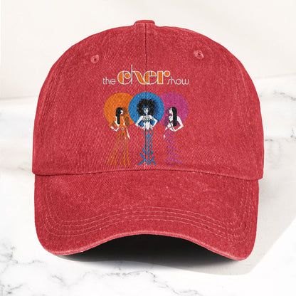 The Cher Show Graphic Denim Cap – Retro Rock Music Fan Cap (With Box)