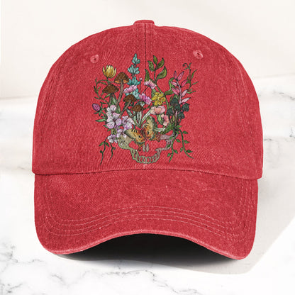 Grateful Dead Botanical Stealie Skull And Flower Denim Cap – Retro Vintage Dad Cap Gift For Dad (With Box)