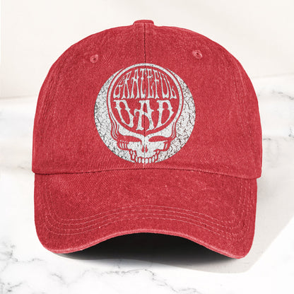 Grateful Dead Hat Steal Your Face Skull Denim Cap – Retro Vintage Dad Cap Gift For Dad (With Box)