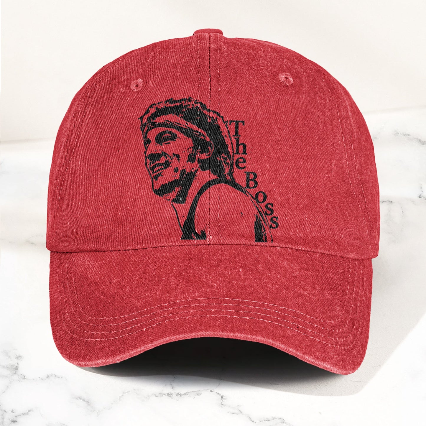 The Boss Bruce Springsteen Portrait Denim Cap – Retro Music Fan Merch Cap Gift For Dad (With Box)