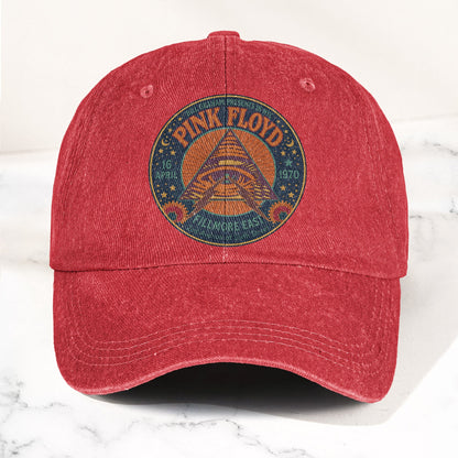 Pink Floyd 1979 Fillmore Poster Graphic Vintage Denim Cap – Retro Dad Cap (With Box)