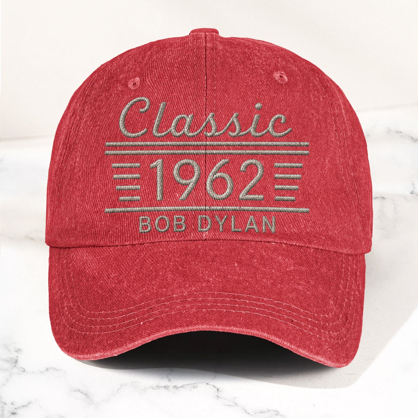 Bob Dylan Classic 1962 Est Folk Rock Music Merch Denim Cap – Retro Vintage Dad Cap Gift For Dad (With Box)