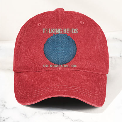 Talking Heads Stop Making Sense 1984 Graphic Denim Cap – Retro Rock Music Fan Cap (With Box)