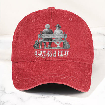 Grateful Dead Jerry Garcia and Bob Weir Always A Hoot – Retro Vintage Dad Cap Gift For Dad (With Box)