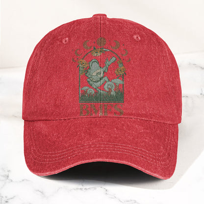 Billy Strings BMFS Frog Mandolin Sunflowers Moon Phase Vintage Graphic Denim Cap – Retro Vintage Dad Cap Gift For Dad (With Box)