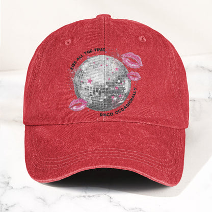 Harry Styles Kiss All The Time Disco, Occasionally Denim Cap – Retro Vintage Dad Cap Gift For Dad (With Box)