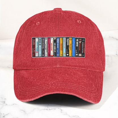The Beatles Denim Dad Cap – Cassette Album Collection Design ( With BOX)