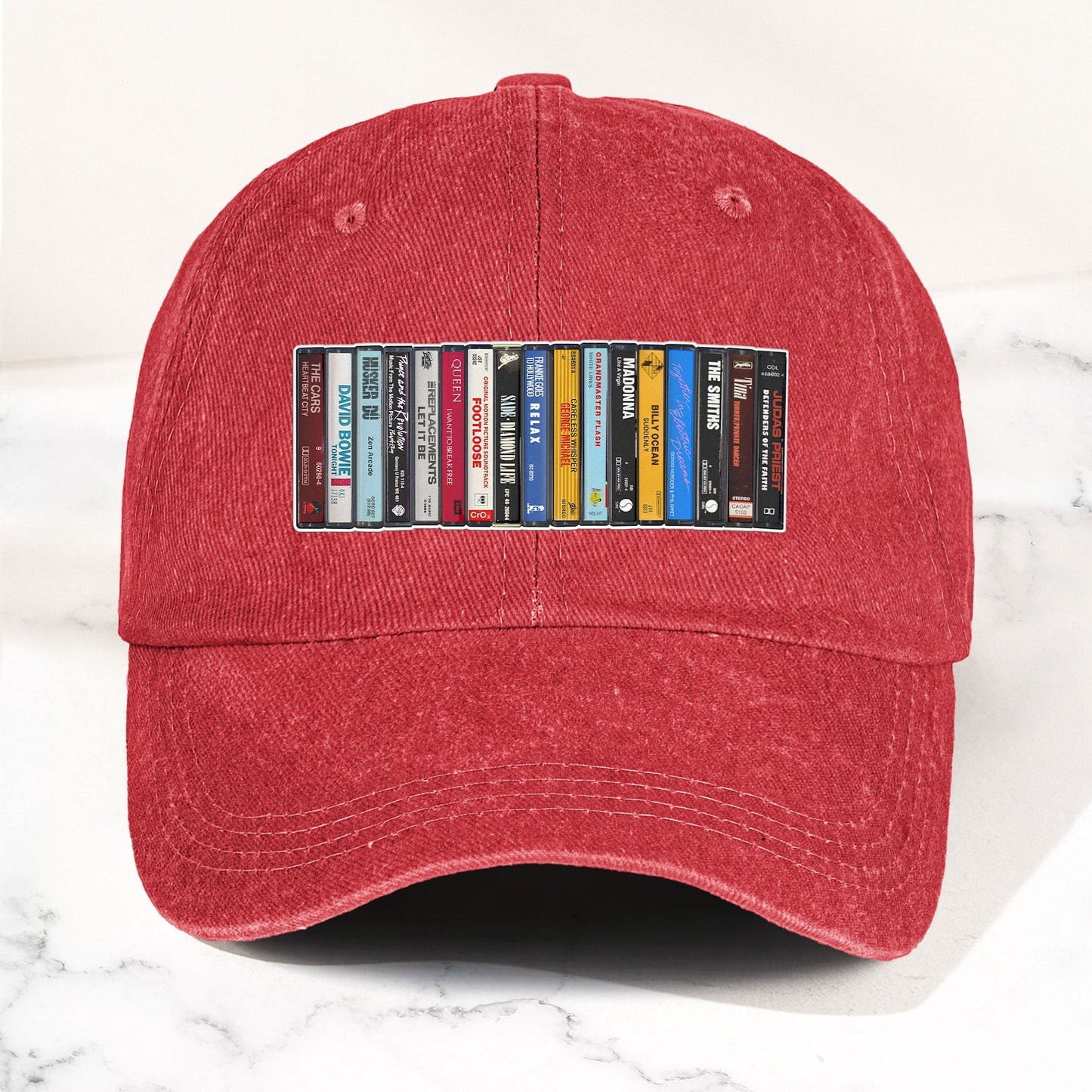 Vintage Cassette Tape Denim Dad Cap – Retro Music Collection Aesthetic Hat (With BOX)