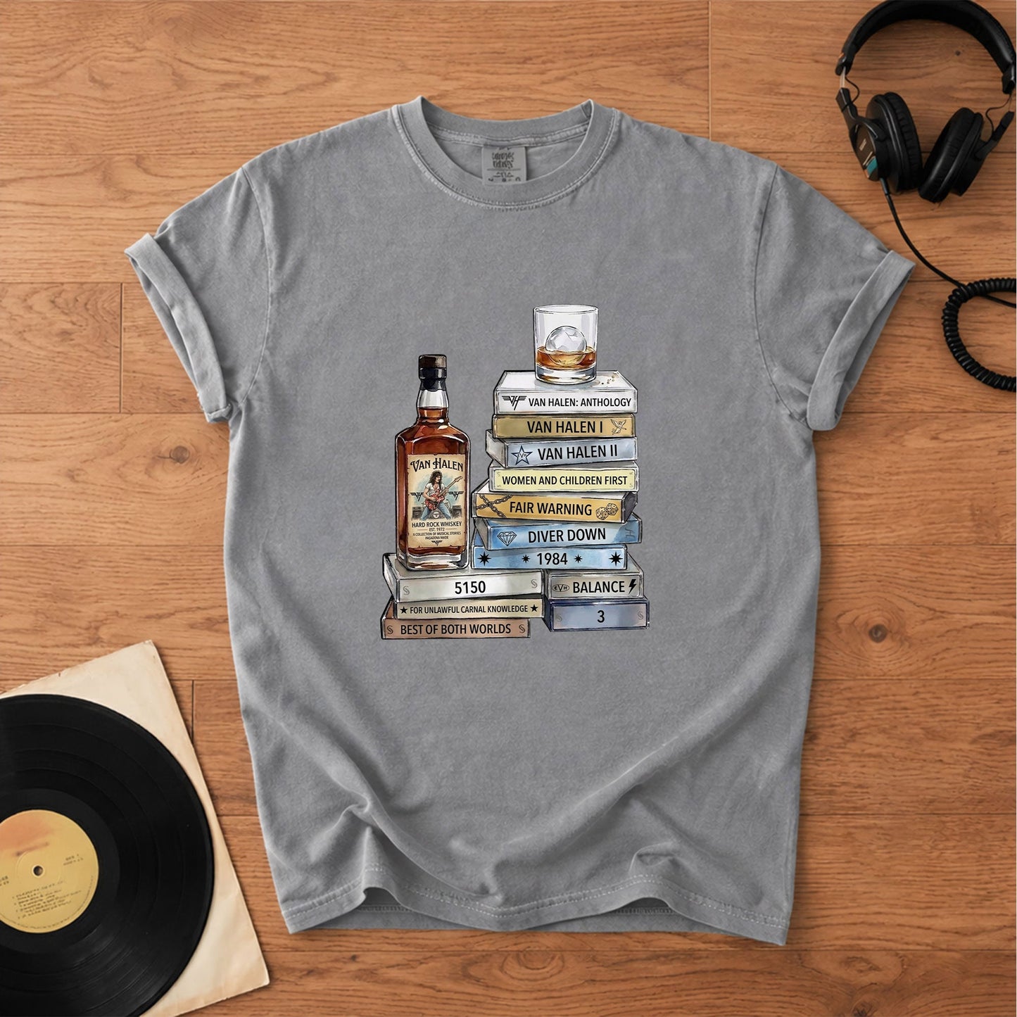 Van Halen Cassette Album Collection T-Shirt – Retro Rock Music Merch Tee