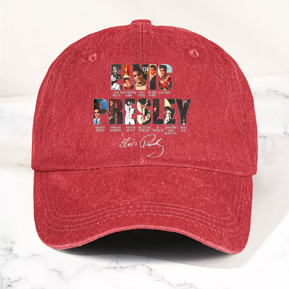 Elvis Presley Denim Dad Cap – Iconic Album Collage Design ( With BOX)
