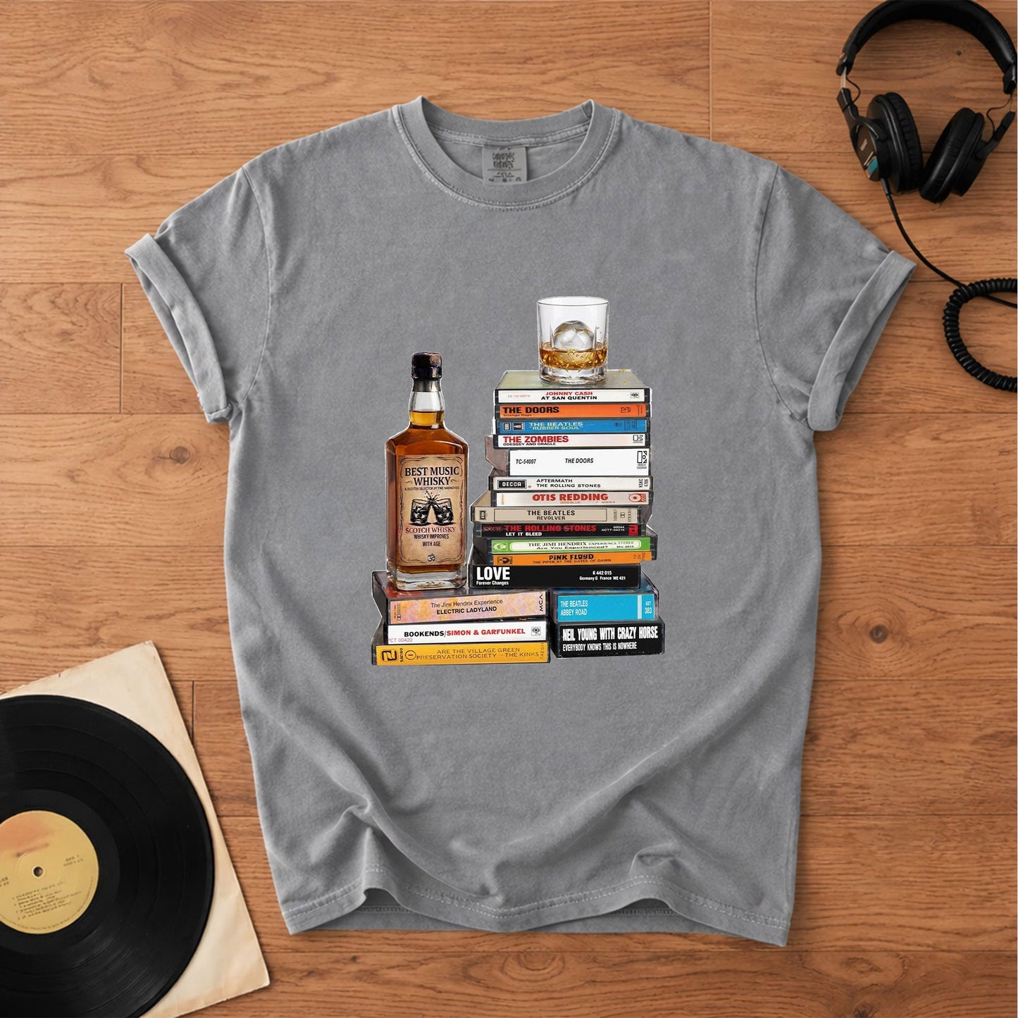 The Beatles Cassette Collection T-Shirt – Retro Music The Beatles Band Merch Tee