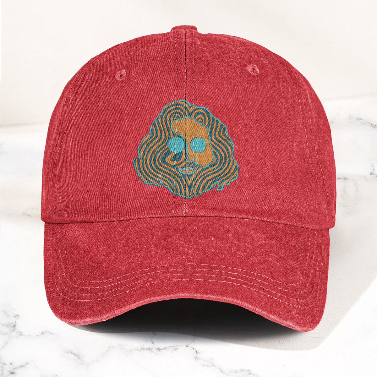 Grateful Dead Jerry Garcia Face Denim Cap – Vintage Music Grateful Dead Merch Gift for Dad (With Box)