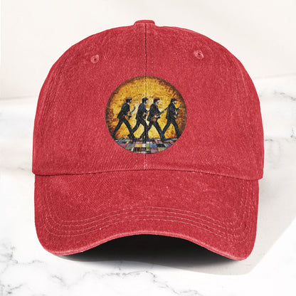 The Beatles Retro Crossing Album Art Sun Catcher Denim Cap – Iconic Album Design ( With BOX)