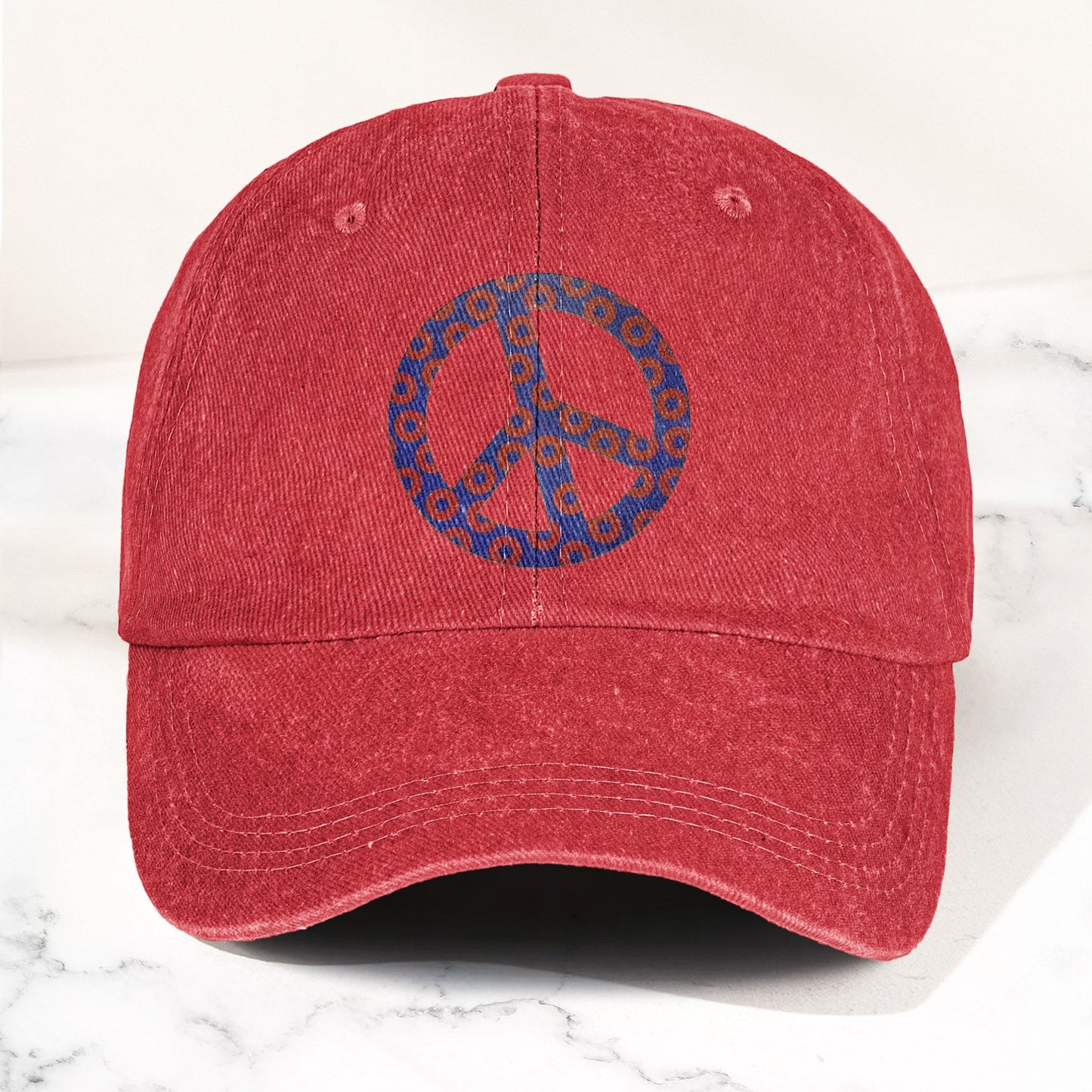 Phish Donut Peace Sign Denim Cap – Retro Music Phish Cap Gift For Dad (With Box)