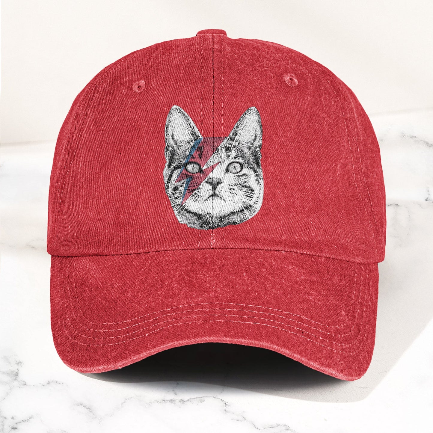 Kitty Stardust Denim Cap – David Bowie Inspired Merch Dad Hat (With Box)