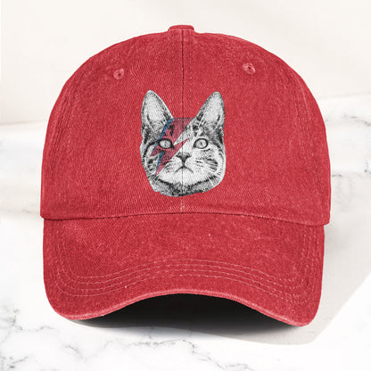 Kitty Stardust Denim Cap – David Bowie Inspired Merch Dad Hat (With Box)