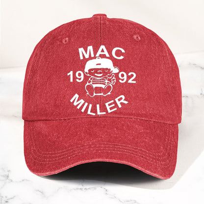 Mac Miller Denim Dad Cap – 1992 Baby Logo Tribute Design ( With BOX)