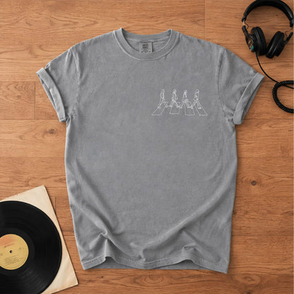 The Beatles-Inspired Abbey Road Embroidered 2D T-Shirt – Retro Music Band Merch Tee