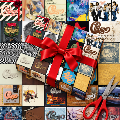 Chicago Band Album Cover Wrapping Paper Roll – Classic Rock Music Gift Wrap, Vintage Album Collage Christmas Wrapping Paper for Chicago Fans