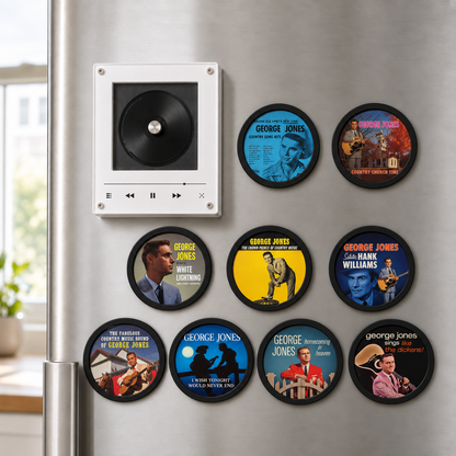 George Jones MagTune Mini CD Player Decor Set – Country Album Art Display