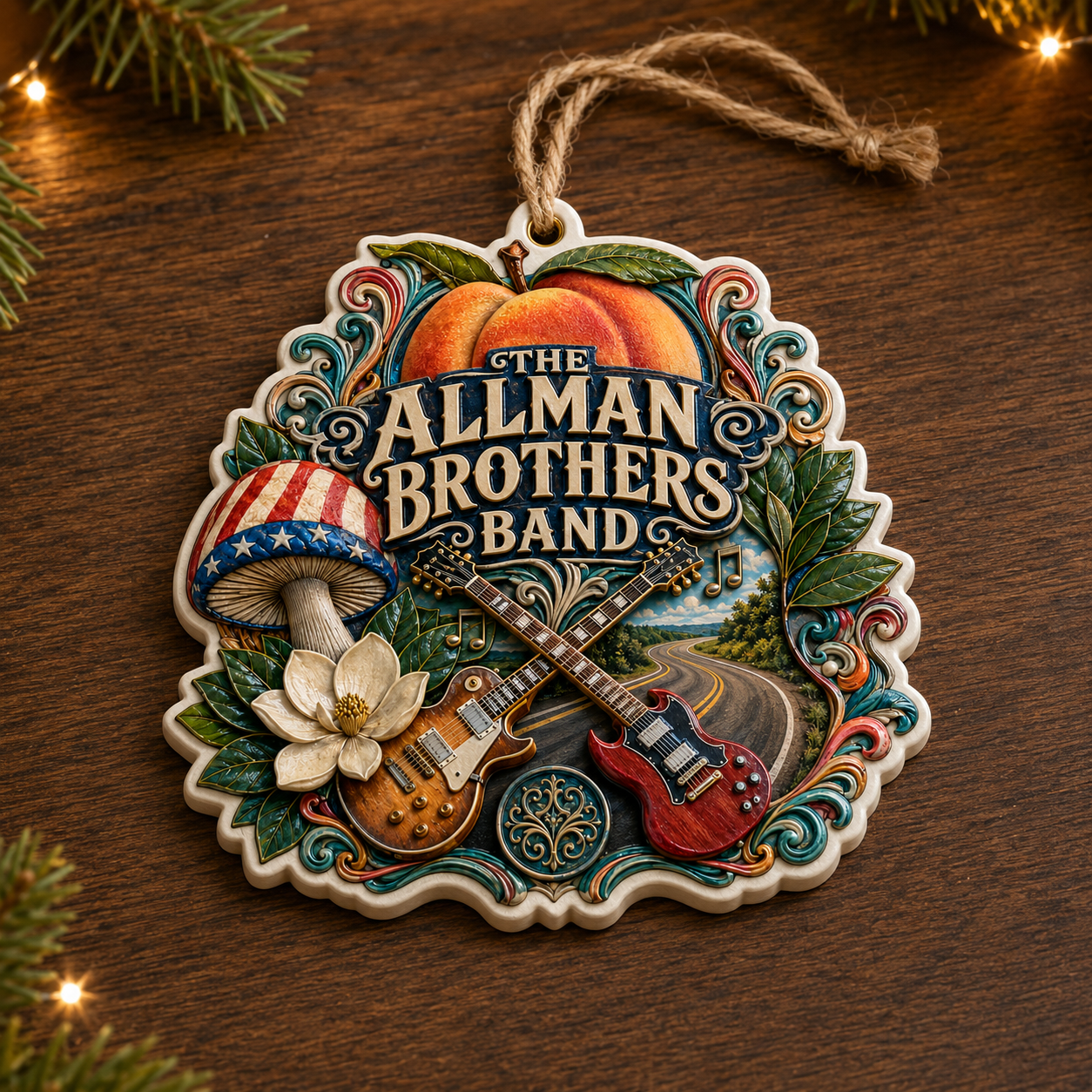 The Allman Brothers Band High-Definition 3D Printed Ornament – Music Lover Holiday Gift