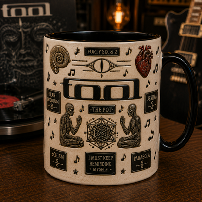 Tool Band Ceramic Mug – Schism Sacred Geometry Coffee Cup Fan Gift