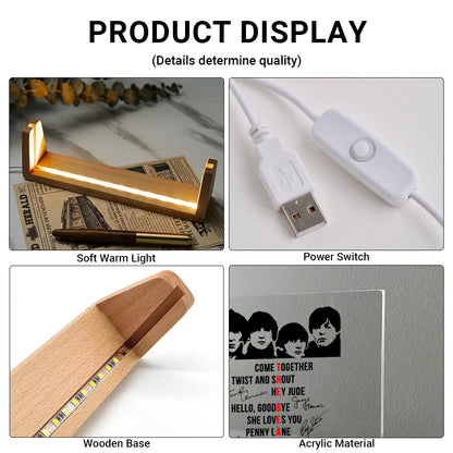 The Beatles LED Music Plaque – Iconic Songs Edition