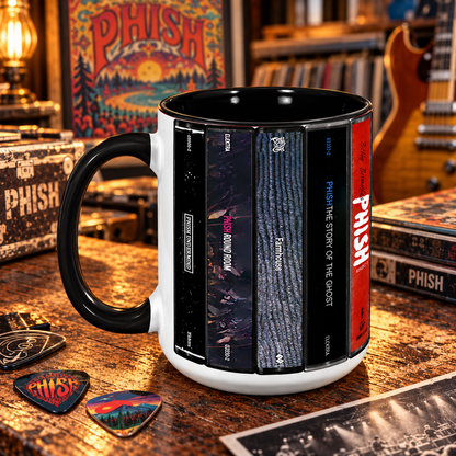 Phish Mug, Retro Cassette Tape Coffee Cup, Phish Album Collection Mug, Jam Band Music Lover Gift